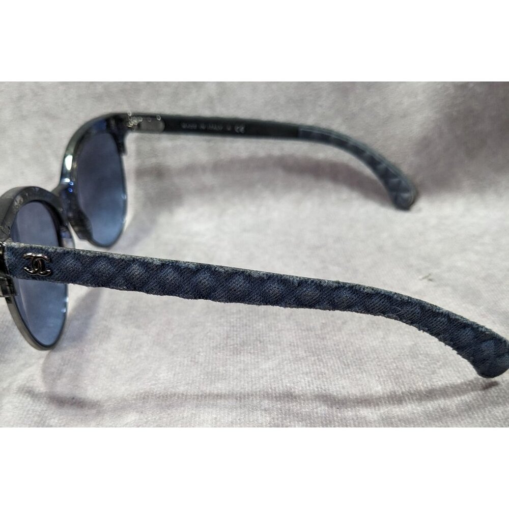 Chanel Blue Quilted Sunglasses 5342 .1552/52 Made In Italy - Picture 4 of 14